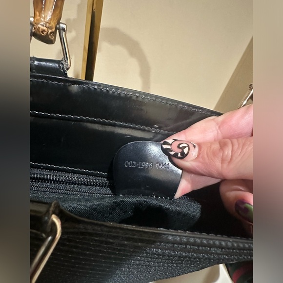 Gucci Bamboo Textured Black Handbag Tom Ford Era 1998 w/added unbranded strap - Picture 2 of 13